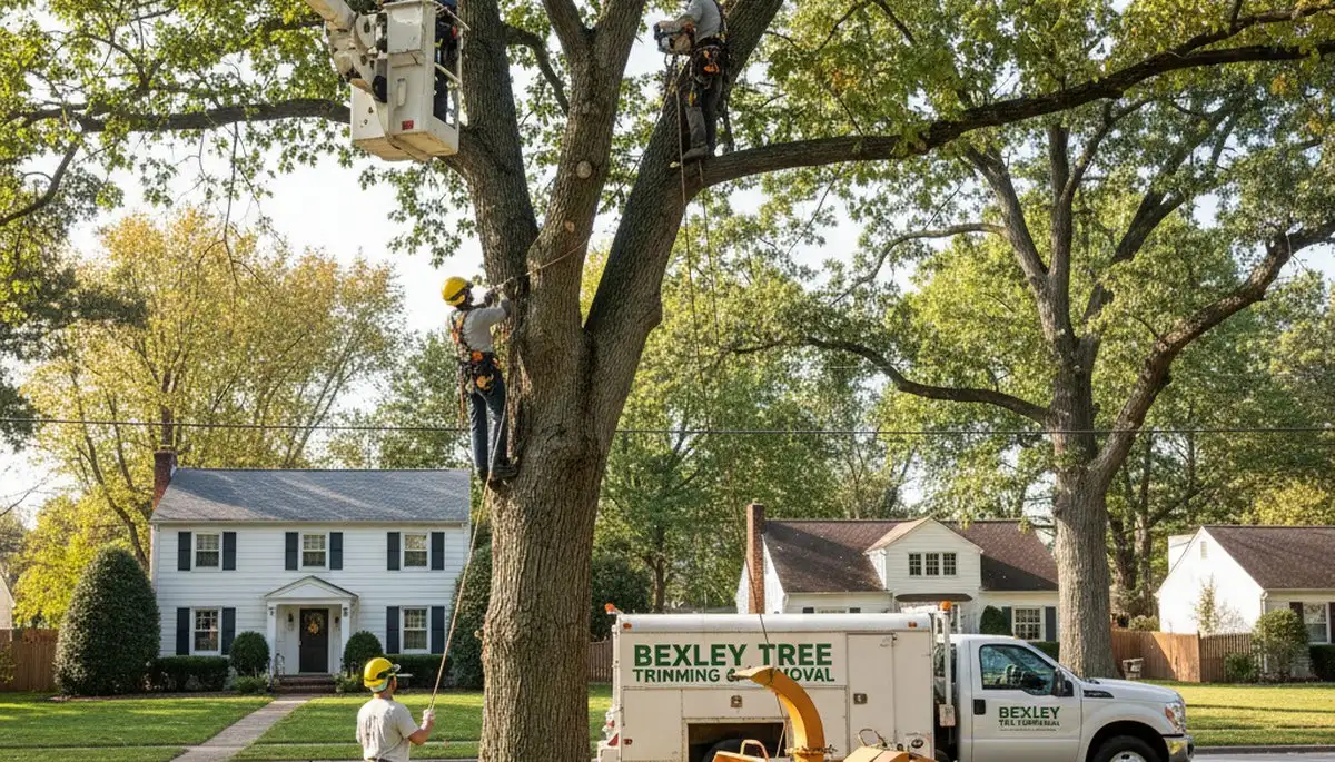 Professional tree removal service in Columbus, OH safely cutting and clearing trees
