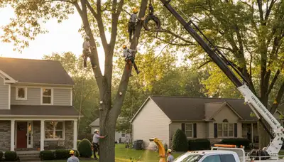 Professional tree removal service in Columbus, OH by certified arborists handling large oak removal